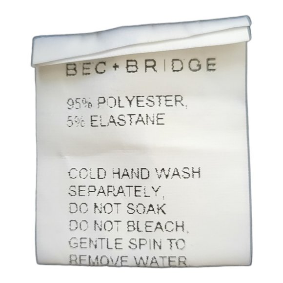 Bec + Bridge Black Off Shoulder Dress Long Sleeve Size 8 New with Tag - Picture 11 of 11